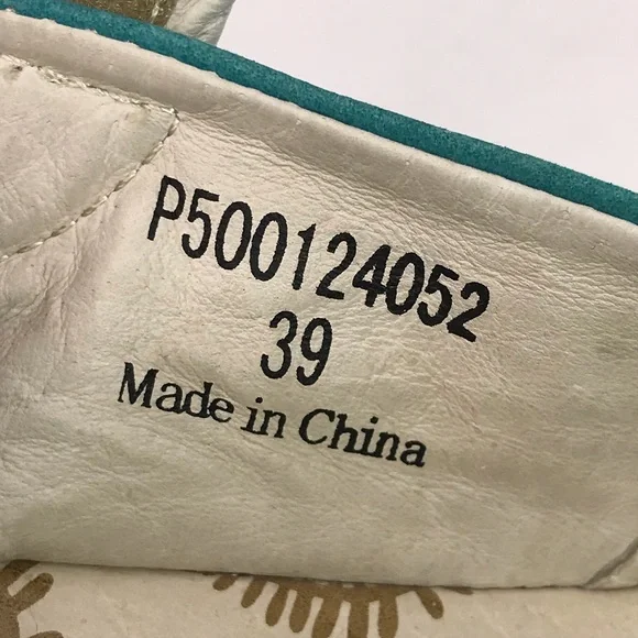 FLY LONDON Women's 39 8-8.5 Yakin Yata Knot Teal Suede Peep Toe Sling Back Wedge - Picture 8 of 10